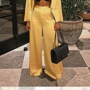 RAHNA SatIn Oversized Trousers (Gold)⚜️